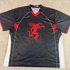 Fireball Cinnamon Whisky Dragon Jersey Mens 2XL Black Red Promo Soccer Shirt